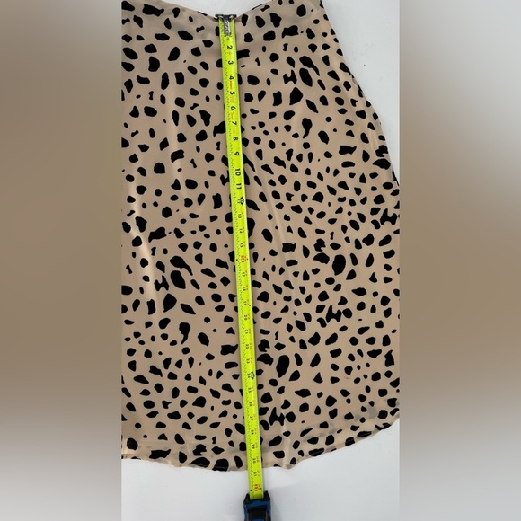 Japna Animal Print Sheer Layered Midi Skirt - Picture 6 of 9